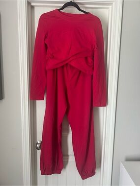 Women’s Dark pink Long-Sleeve 2piece set